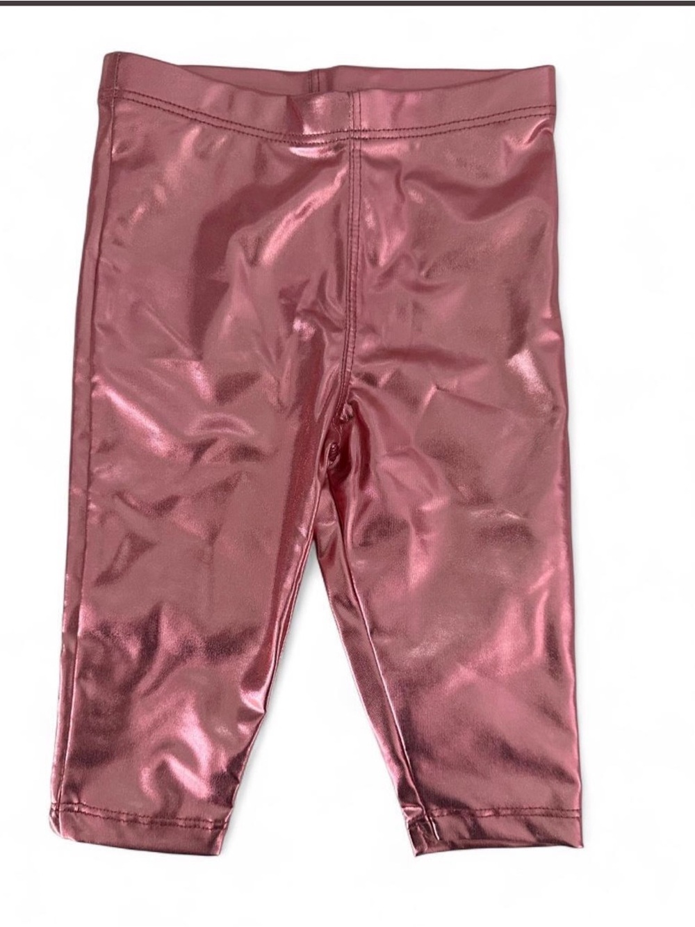 Monica + Andy Shiny Pink Girls' Metallic Leggings - Kids Bottoms Sz 6-9mo